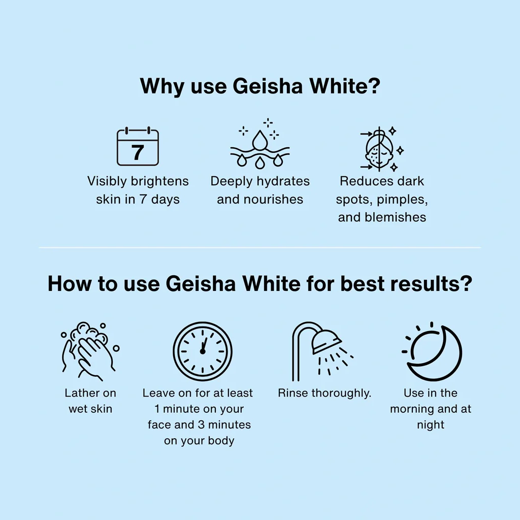 Geisha Soap Extra Moisture Skin Brightening Bar - 65g x 2Pcs