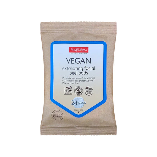 مناديل تقشير الوجه النباتية من بيورديرم - ٢٤ منديلًا