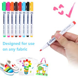 Yomixmax Waterproof Textile Marker & Colouring Pen 8 Colors DM-350