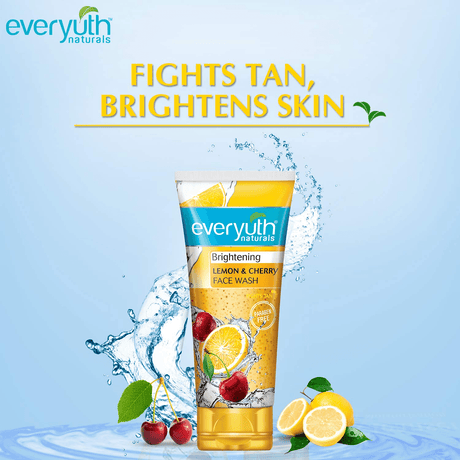 Everyuth Naturals Lemon & Cherry + Tulsi Turmeric Face Wash - 2 × 150g