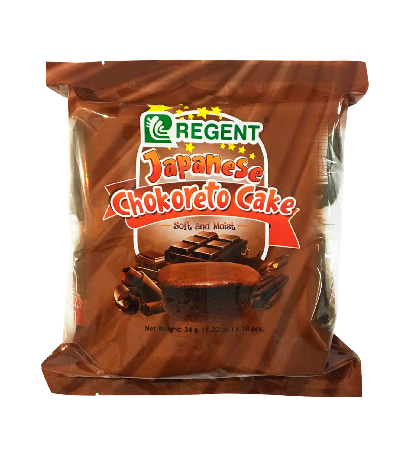 Regent Japanese Chokoreto Cake - 34g x 10 Pcs