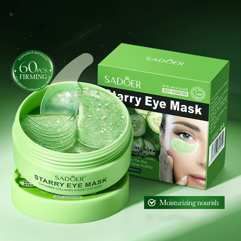 Sadoer Cucumber Collagen Starry Eye Mask - 80g (60Pcs)