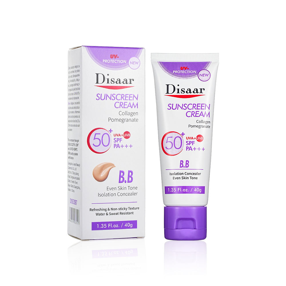 Disaar BB Sunscreen Cream with Collagen & Pomegranate SPF 50+ - 40g