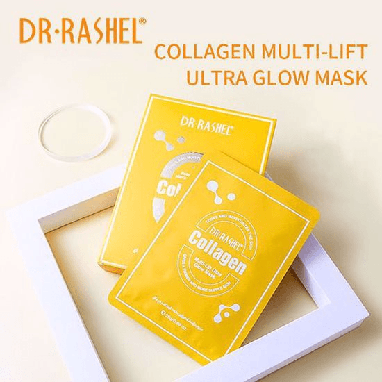 Dr.Rashel Collagen Multi-Lift Glow Mask - 10 Pcs × 25g