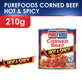 Purefoods Corned Beef Hot & Spicy - 210g