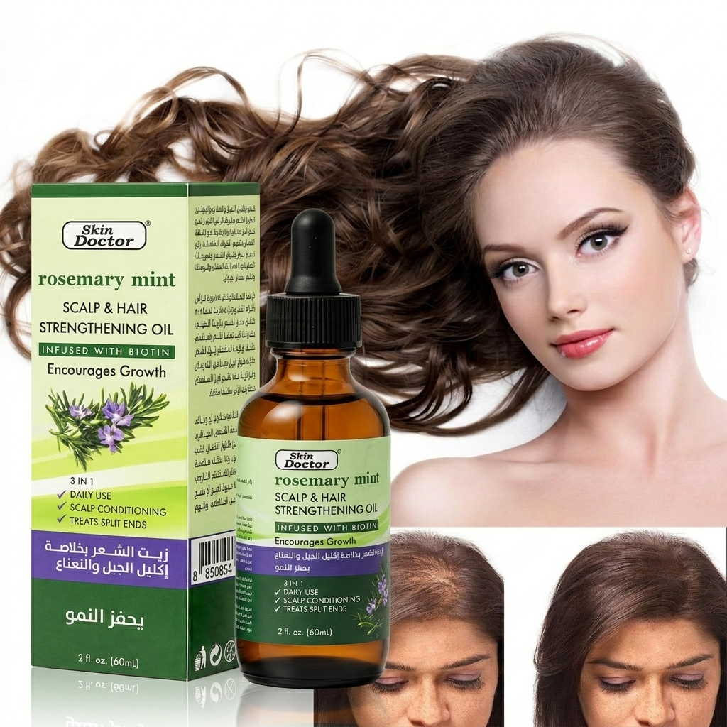 Skin Doctor Rosemary Mint Scalp & Hair Strengthening Oil - 60ml