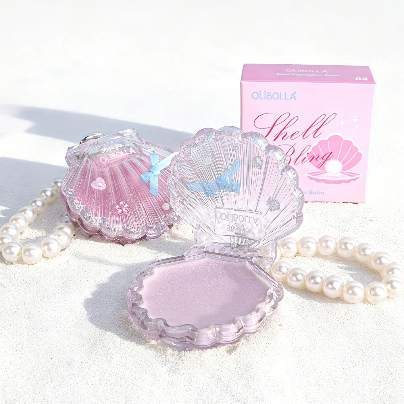 Olibolla Shell Bling 3D Highlighter Glitter Blush
