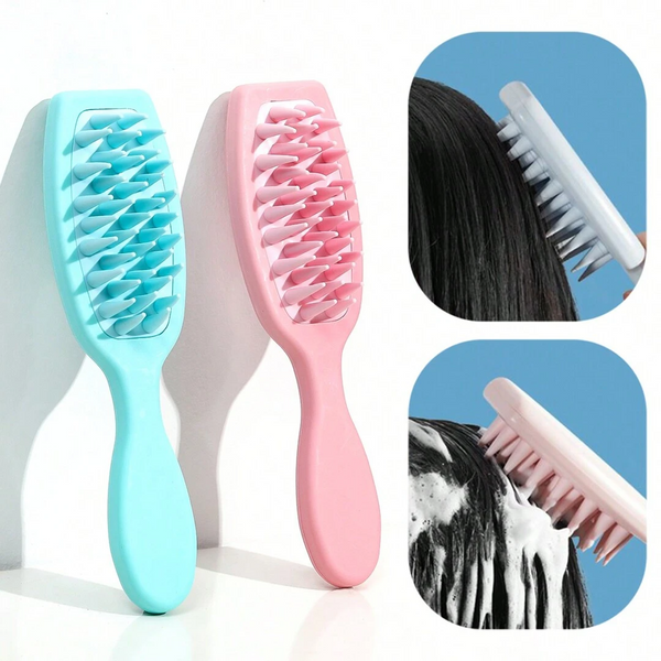 Extended Handle Silicone Scalp Massage Comb