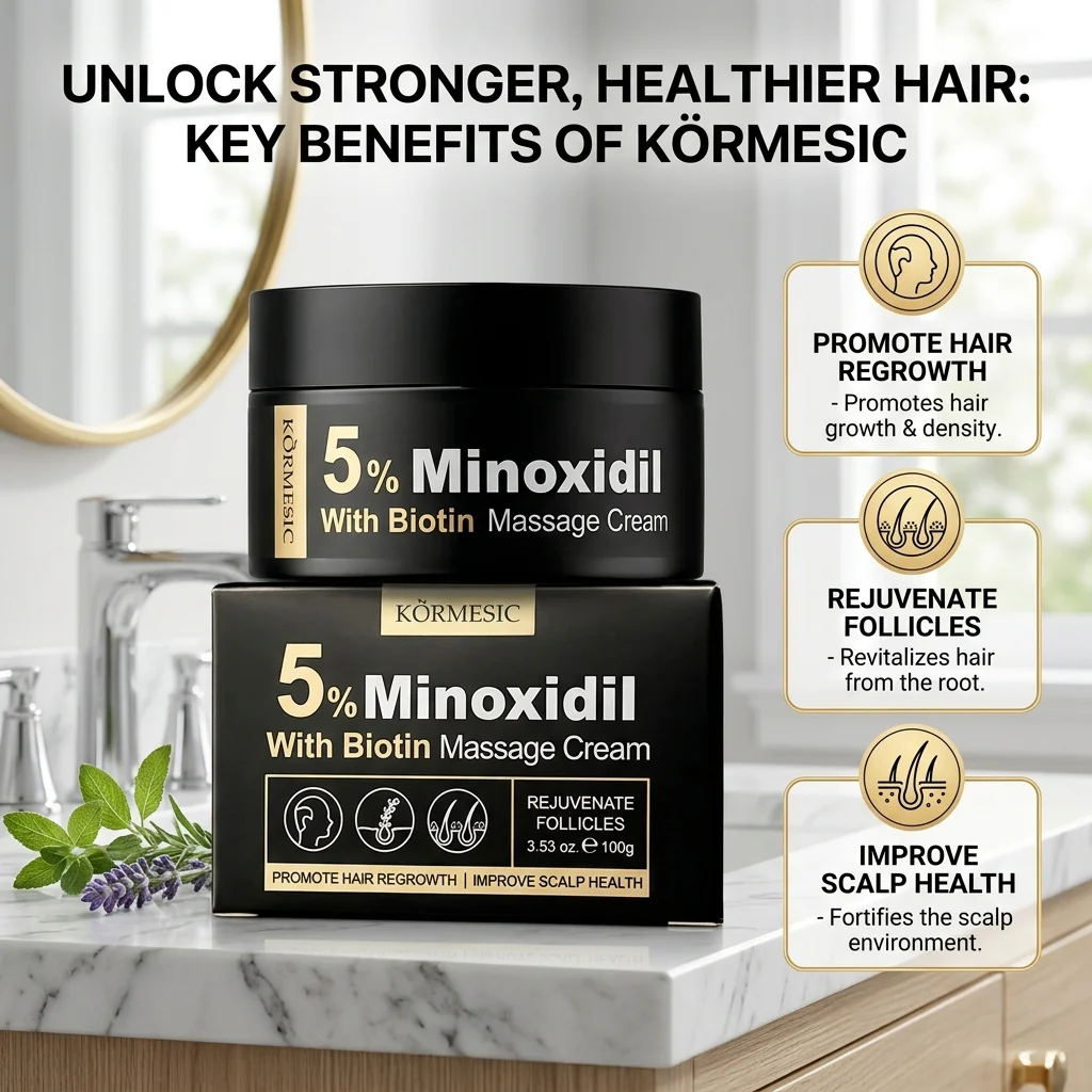Kormesic 5% Minoxidil With Biotin Hair Massage Cream - 100g