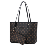 Women's Vintage Pattern Large Tote Bag With Small Purse - 9024#