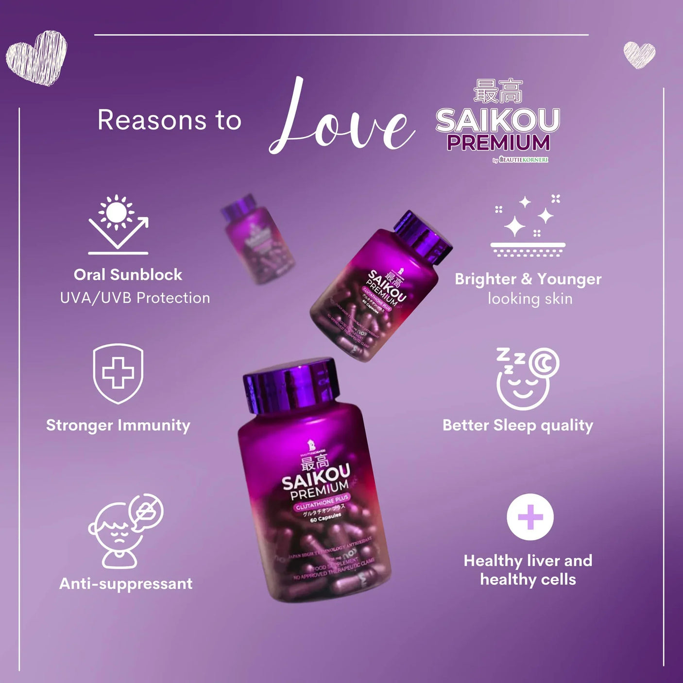 SAIKOU Premium Glutathione Plus