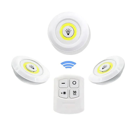Wall-Mounted LED Light With Remote Control (Set Of 3)