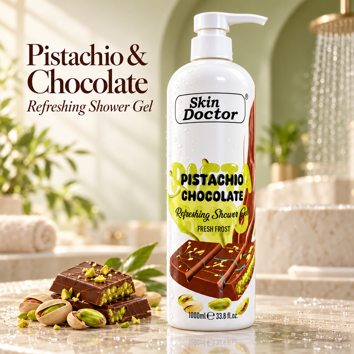 Skin Doctor Pistachio Chocolate Refreshing Shower Gel - 1000ml