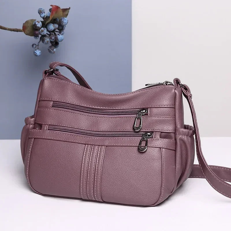 Vintage Lightweight Crossbody Bag - 8601-1