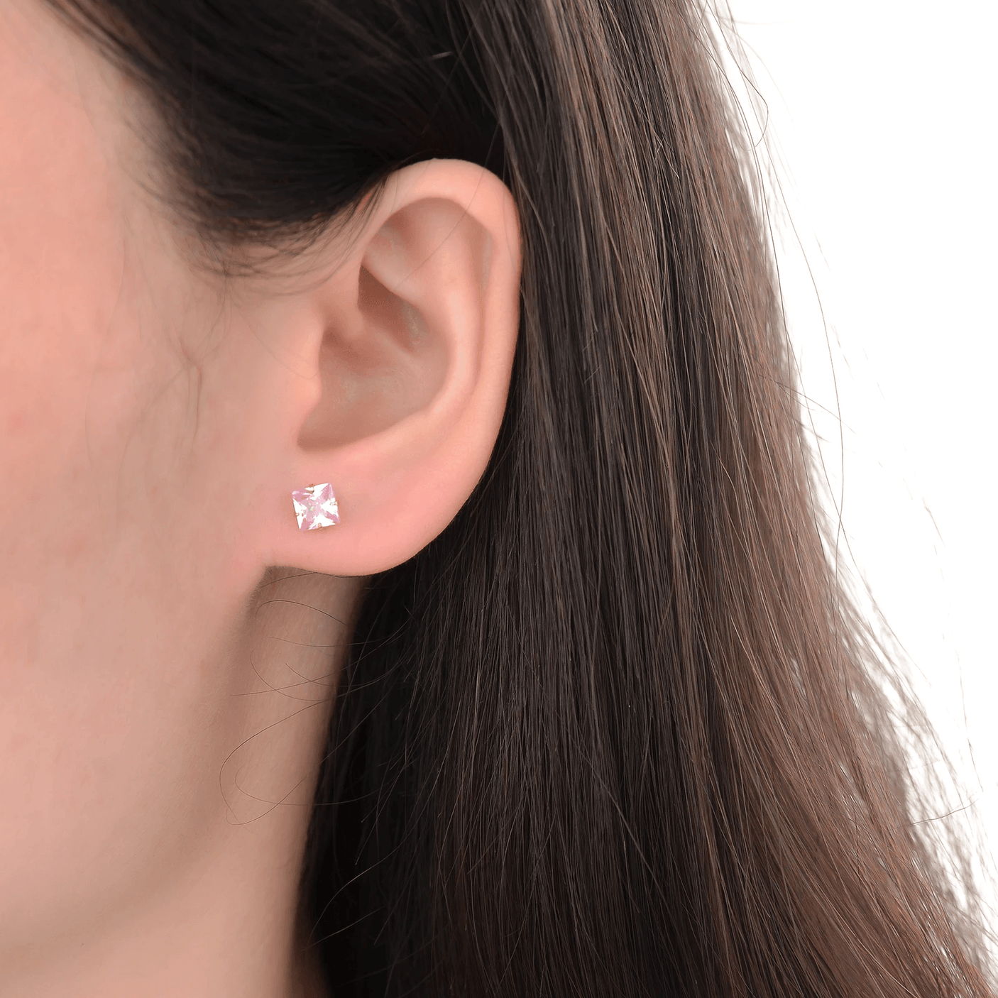 Golden Stainless Steel Stud Earings - 097