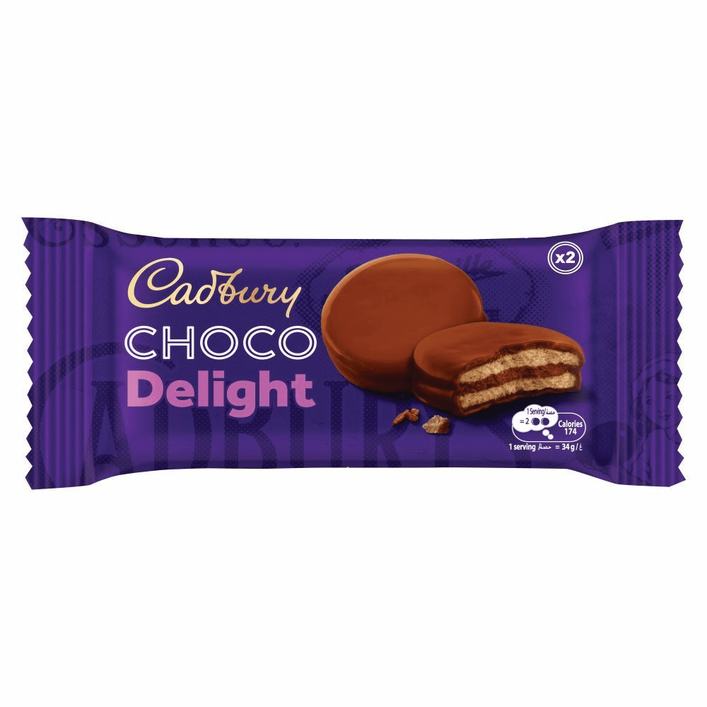 Cadbury Choco Delight Biscuits - 9 Pack × 34g