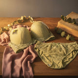 Kiamunashui Cotton Push Up C Bra & Panty Set - 792#