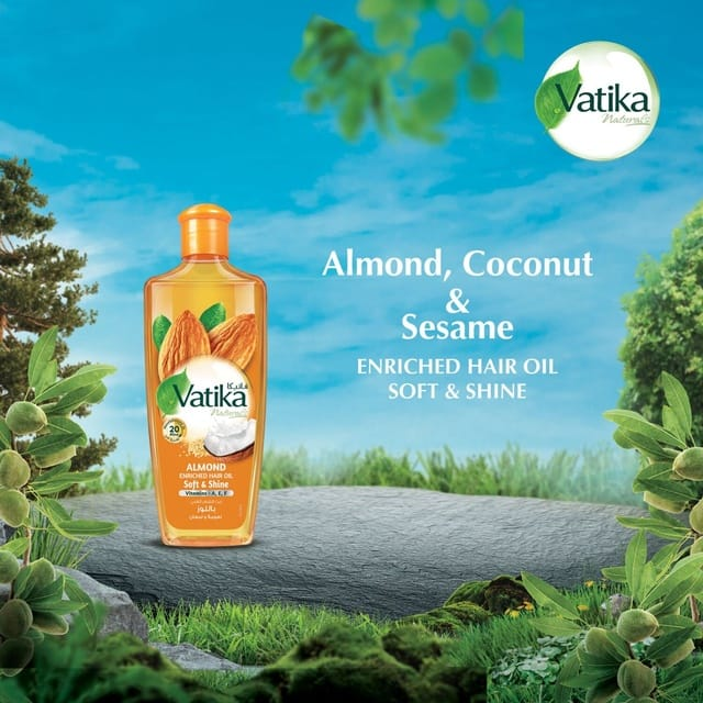 Vatika Almond Enriched Soft & Shine Hair Oil - 200ml