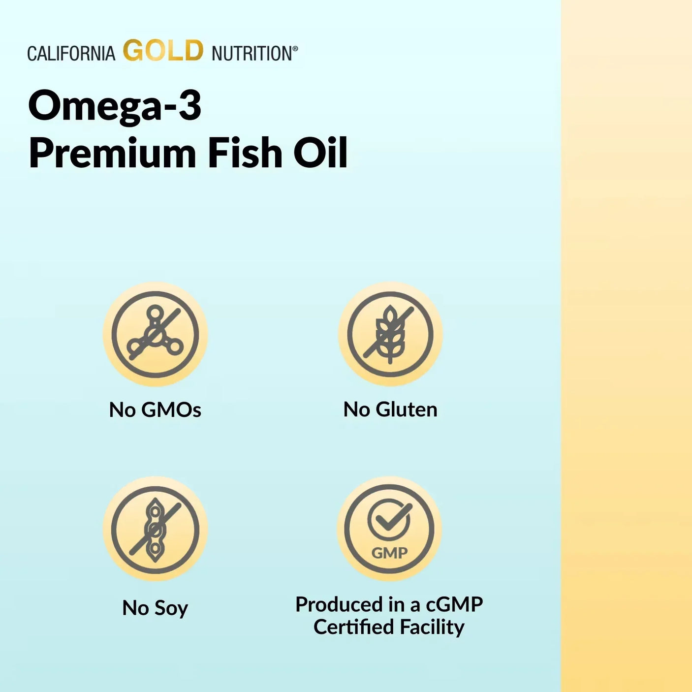 California Gold Nutrition Omega-3 Premium Fish Oil - 100s