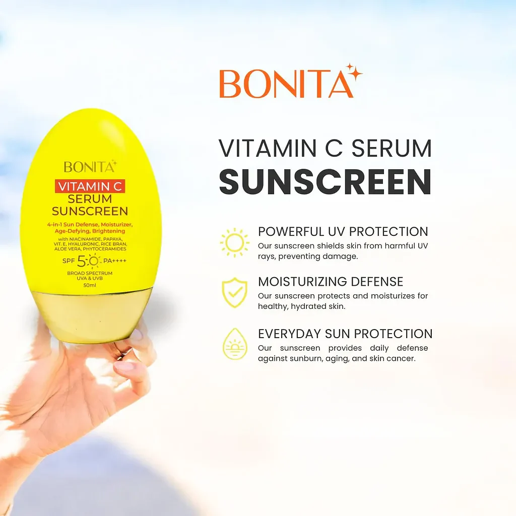 Bonita Vitamin C Serum Sunscreen SPF50 PA++++ - 50ml