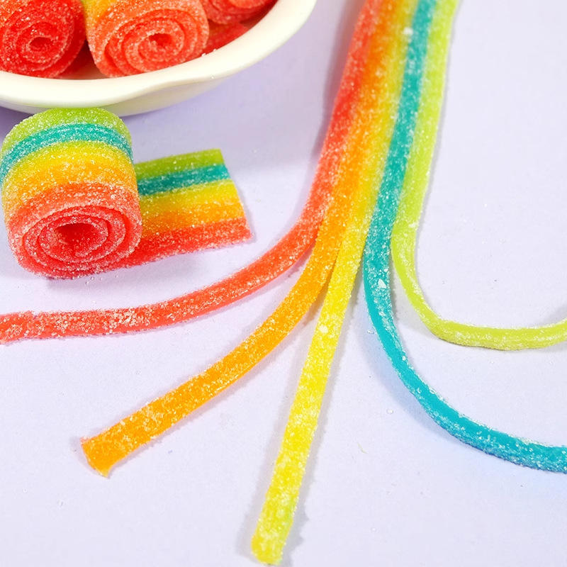 Chupa Chups Sour Belt Soft & Chewy Candy Mixed Fruit Flavour - 10g × 6Pcs