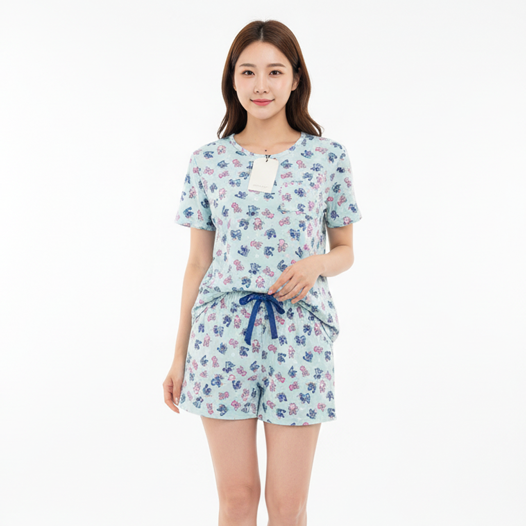 Women's Trendy Design T-Shirt & Shorts Set