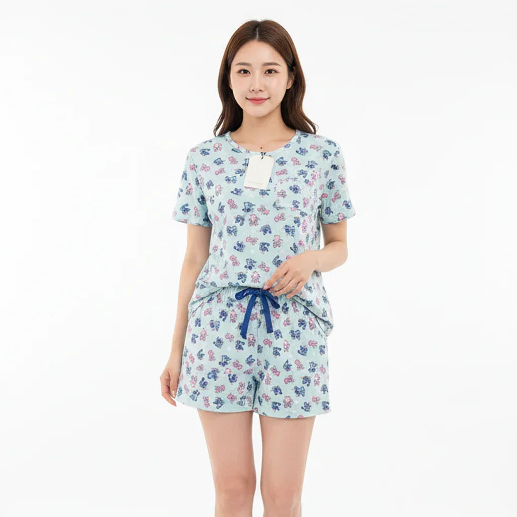 Trendy Cotton T-Shirt & Shorts 2pcs Set #7351