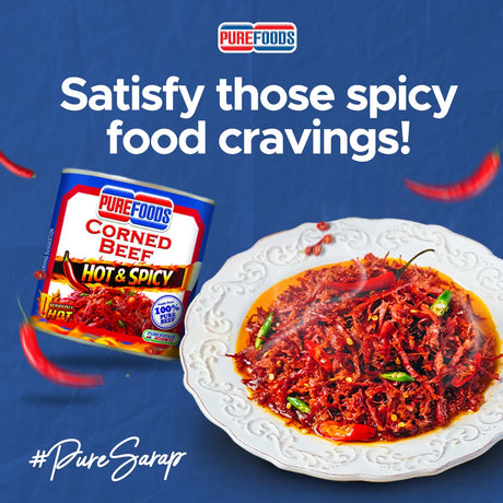 Purefoods Corned Beef Hot & Spicy - 210g