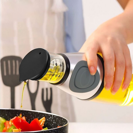 Oil & Vinegar Dispenser Bottle with Measurement Scale - 500ml