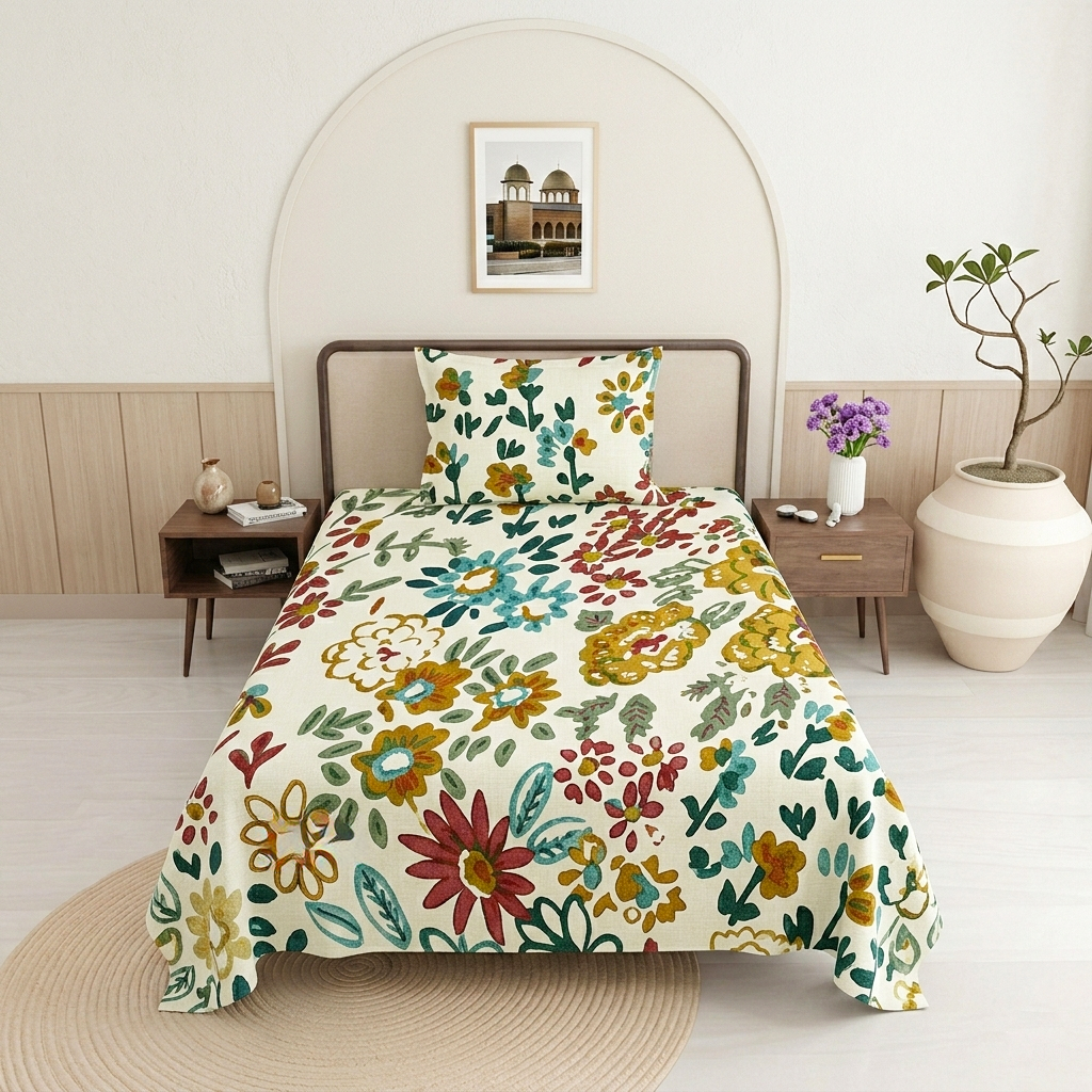 Active Single Flatsheet With One Pillow Cover - 150 x 230 CM (714)
