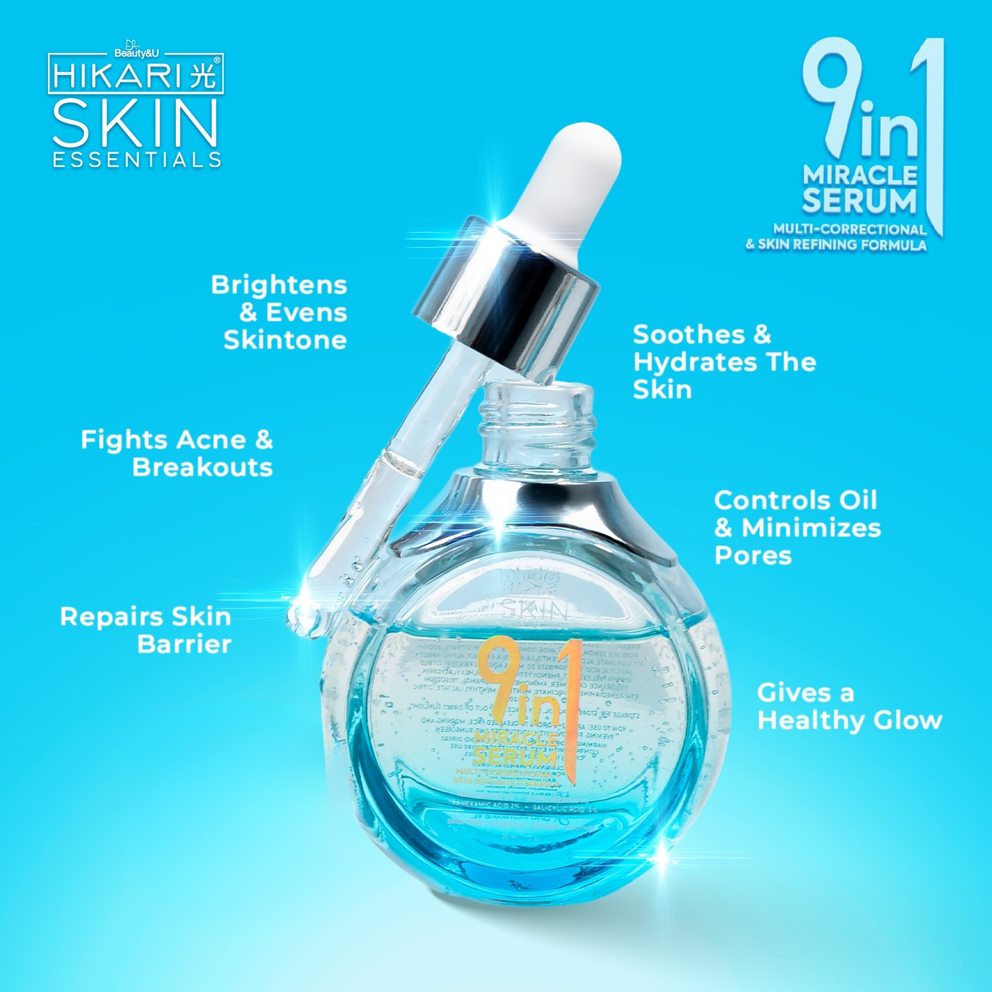 Hikari Skin Essentials 9 in 1 Miracle Serum - 30ml