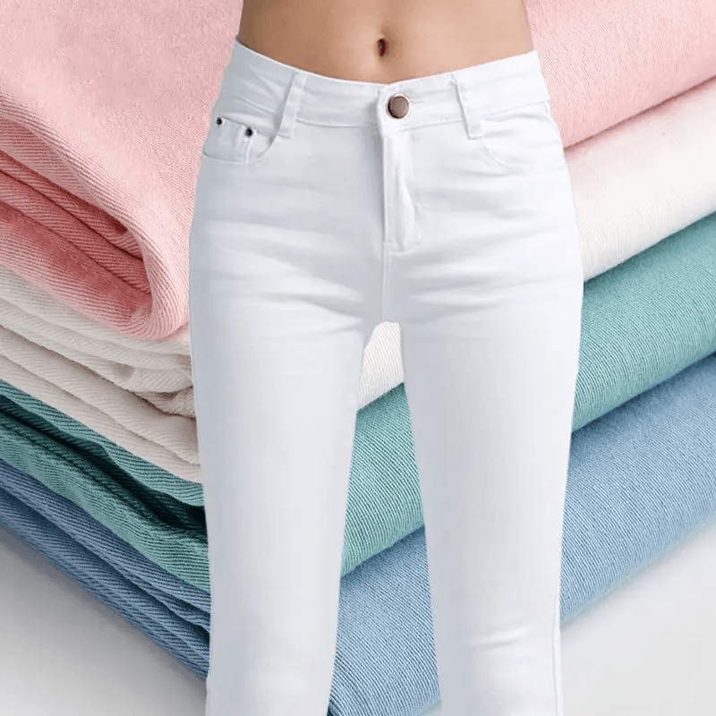 Women Super Skinny White Jeans - 1822
