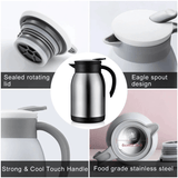 High Capacity Stainless Steel Vacuum Flask Coffee Pot - 1200ml