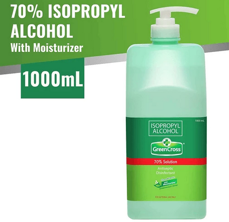 Green Cross Isopropyl Alcohol Solution With Moisturizer - 1000ml (Pump)