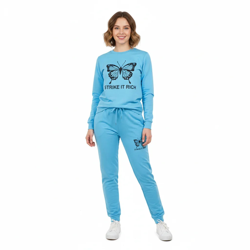 Women's Strike It Rich Butterfly Tracksuit Set #1025