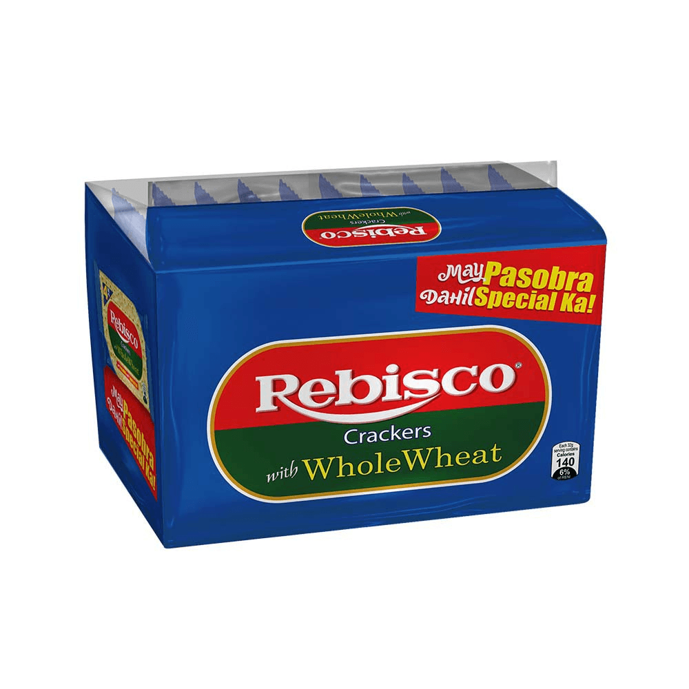 Rebisco Crackers Whole Wheat Pack of 10 x 32gm