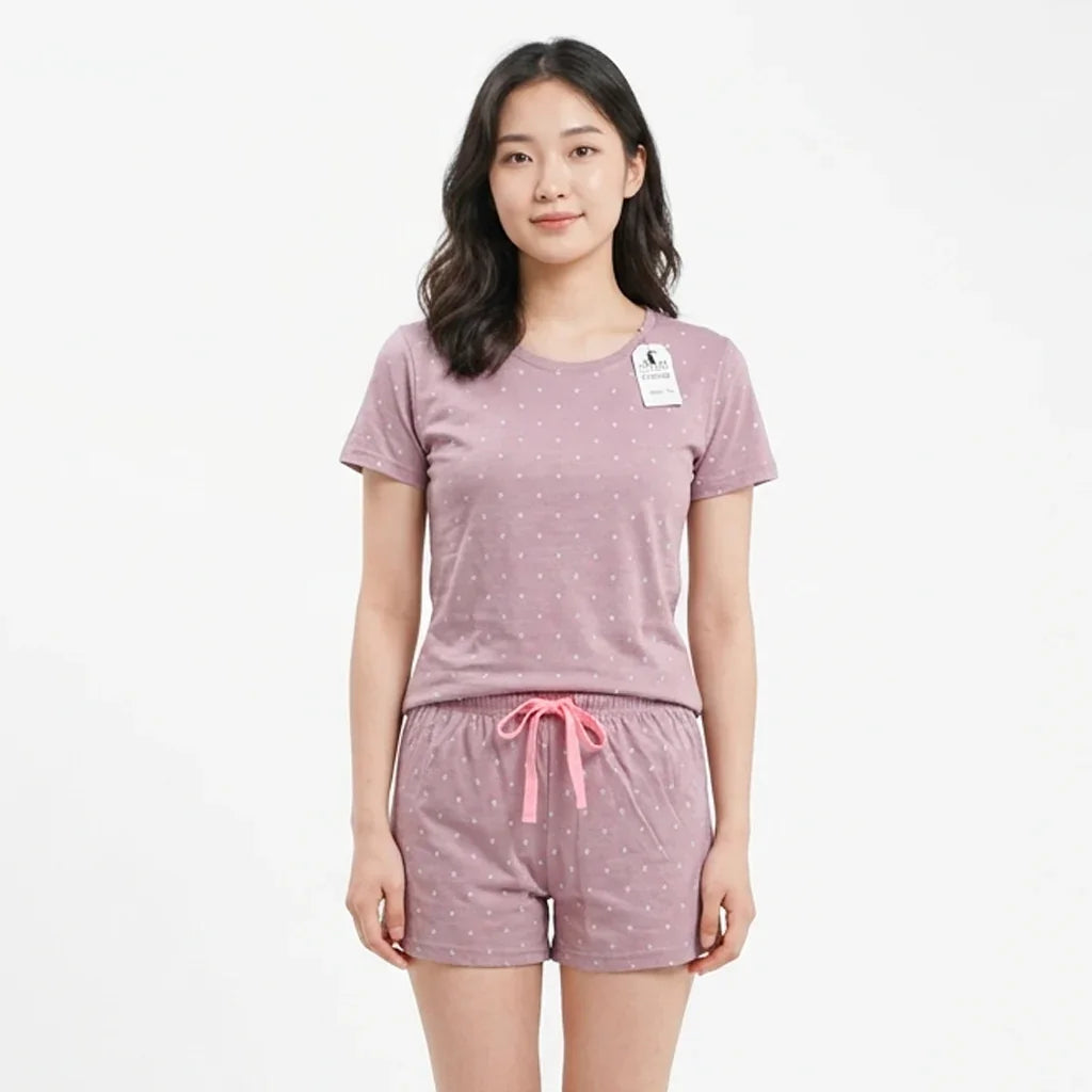 Trendy Cotton T-Shirt & Shorts 2pcs Set #7351