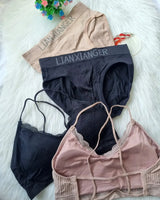 Women's Seamless High Waist Bra & Panties Set - 2062#