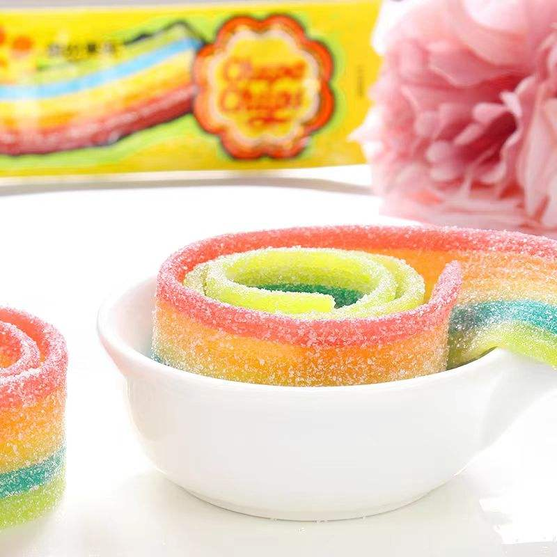 Chupa Chups Sour Belt Soft & Chewy Candy Mixed Fruit Flavour - 10g × 6Pcs