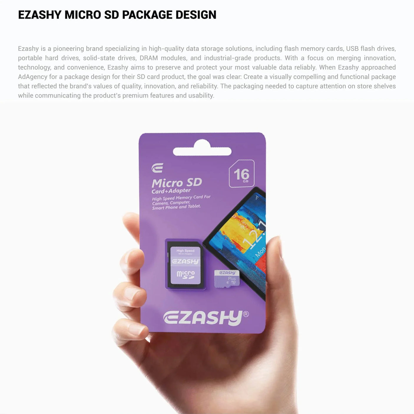 بطاقة ذاكرة EZASHY Micro SD مع محول - 16 جيجابايت