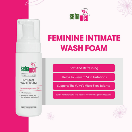 Sebamed Feminine Intimate Wash Foam - 150ml (Germany)