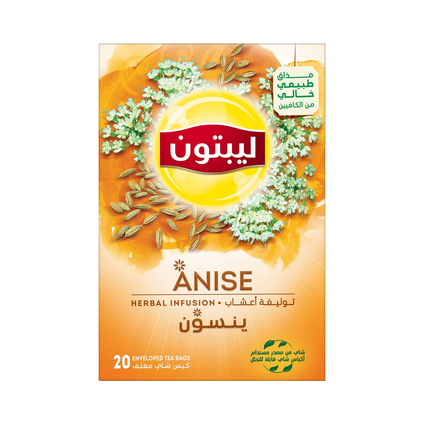 Lipton Anise Herbal Infusion Tea - 20 Bags × 1.6g (32g)