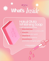 Shaha Beauty Hakuji Gluta Soap - 3 Bars × 70g (210g)