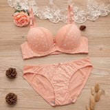 TDF Cotton Push Up A Bra & Panty Set - TP838#