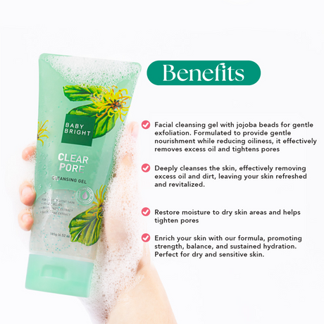 Baby Bright Clear Pore Facial Cleansing Gel - 185g
