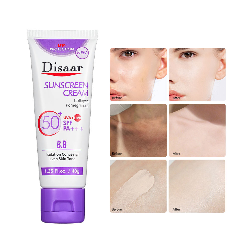 Disaar BB Sunscreen Cream with Collagen & Pomegranate SPF 50+ - 40g