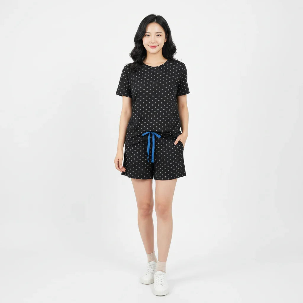 Trendy Cotton T-Shirt & Shorts 2pcs Set #7351