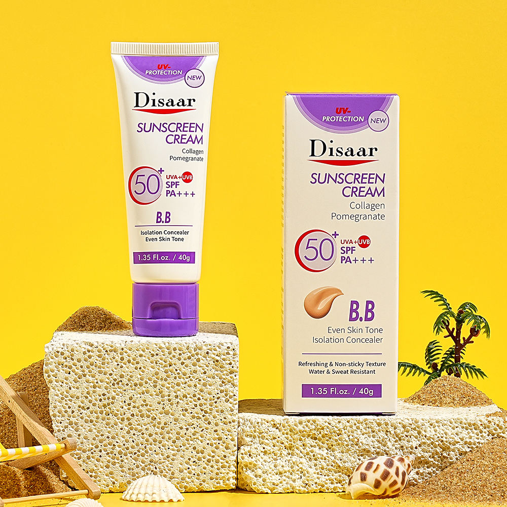 Disaar BB Sunscreen Cream with Collagen & Pomegranate SPF 50+ - 40g