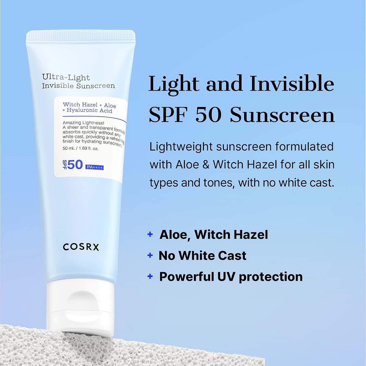 COSRX Ultra-Light Invisible Sunscreen SPF 50 - 50ml