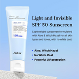 COSRX Ultra-Light Invisible Sunscreen SPF 50 - 50ml